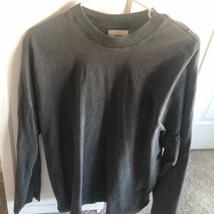 Joah brown vintage long sleeves tee, evergreen cotton, S/M, New